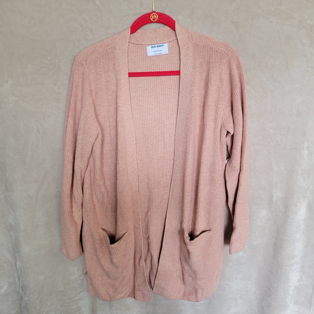 NWT! Old Navy Apricot Open Front Cardigan with Pockets